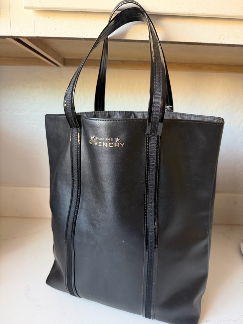 Givenchy Black Leather Messenger Tote